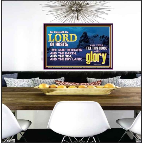 I WILL FILL THIS HOUSE WITH GLORY  Righteous Living Christian Poster  GWPEACE10420  