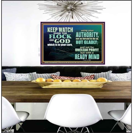 WATCH THE FLOCK OF GOD IN YOUR CARE  Scriptures Décor Wall Art  GWPEACE10439  