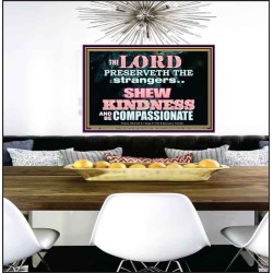 SHEW KINDNESS AND BE COMPASSIONATE  Christian Quote Poster  GWPEACE10462  "14X12"