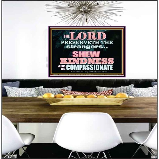 SHEW KINDNESS AND BE COMPASSIONATE  Christian Quote Poster  GWPEACE10462  
