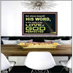 THOSE WHO KEEP THE WORD OF GOD ENJOY HIS GREAT LOVE  Bible Verses Wall Art  GWPEACE10482  "14X12"