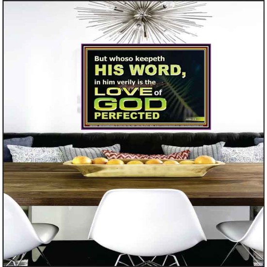 THOSE WHO KEEP THE WORD OF GOD ENJOY HIS GREAT LOVE  Bible Verses Wall Art  GWPEACE10482  