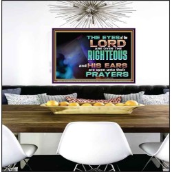 THE EYES OF THE LORD ARE OVER THE RIGHTEOUS  Religious Wall Art   GWPEACE10486  "14X12"