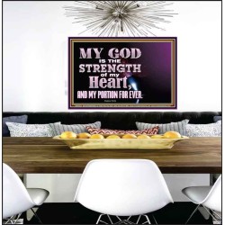 JEHOVAH THE STRENGTH OF MY HEART  Bible Verses Wall Art & Decor   GWPEACE10513  "14X12"