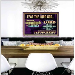 OBEY THE COMMANDMENT OF THE LORD  Contemporary Christian Wall Art Poster  GWPEACE10539  "14X12"