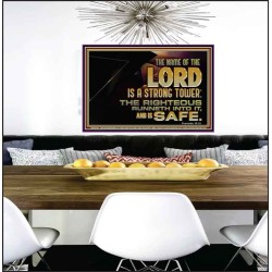 THE NAME OF THE LORD IS A STRONG TOWER  Contemporary Christian Wall Art  GWPEACE10542  "14X12"
