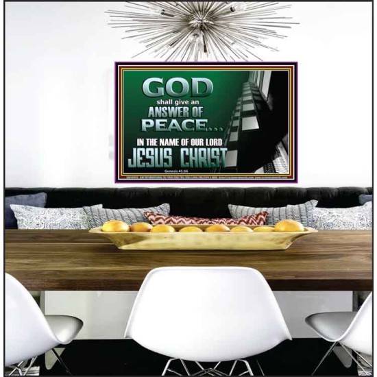 GOD SHALL GIVE YOU AN ANSWER OF PEACE  Christian Art Poster  GWPEACE10569  