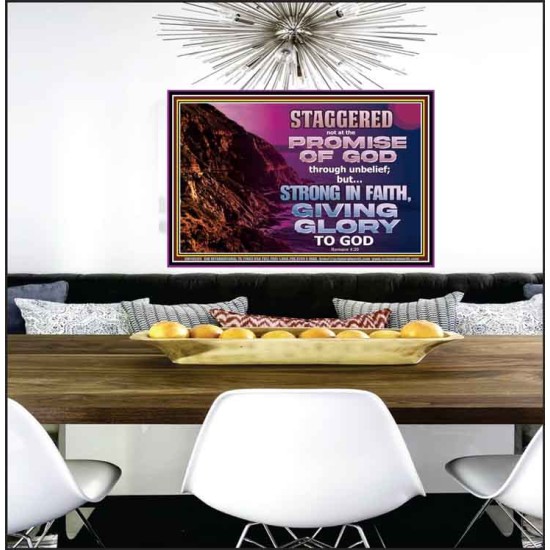 STAGGERED NOT AT THE PROMISE OF GOD  Custom Wall Art  GWPEACE10599  