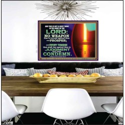 CONDEMN EVERY TONGUE THAT RISES AGAINST YOU IN JUDGEMENT  Custom Inspiration Scriptural Art Poster  GWPEACE10616B  "14X12"