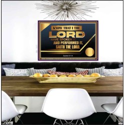 THE LORD HAVE SPOKEN IT AND PERFORMED IT  Inspirational Bible Verse Poster  GWPEACE10629  "14X12"