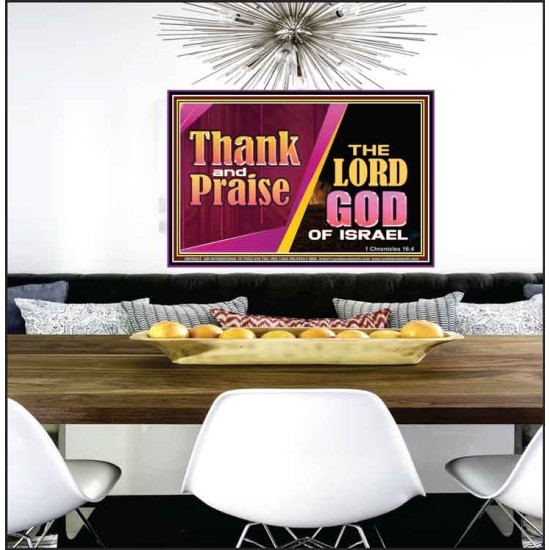 THANK AND PRAISE THE LORD GOD  Unique Scriptural Poster  GWPEACE10654  