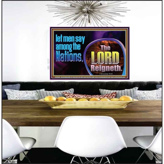 THE LORD REIGNETH FOREVER  Church Poster  GWPEACE10668  