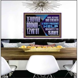 JEHOVAH ADONAI  TZVAOT OUR REFUGE AND STRENGTH  Ultimate Inspirational Wall Art Poster  GWPEACE10710  "14X12"