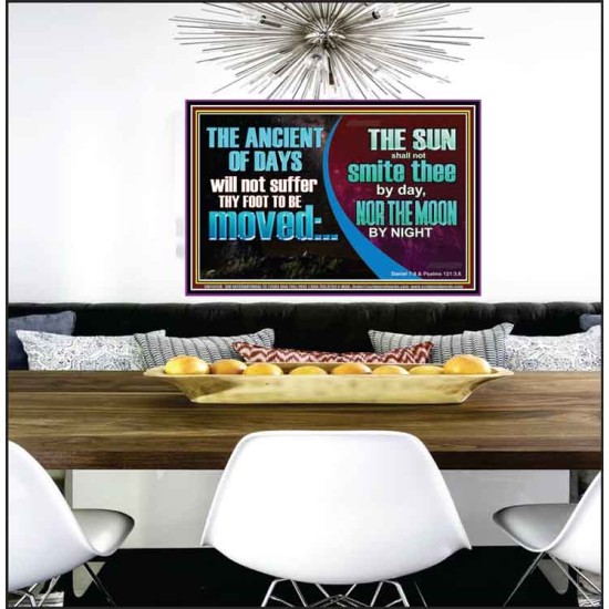 THE ANCIENT OF DAYS WILL NOT SUFFER THY FOOT TO BE MOVED  Scripture Wall Art  GWPEACE10728  