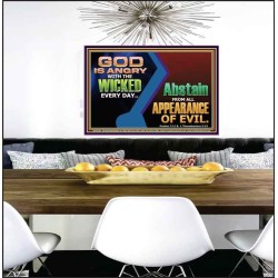 GOD IS ANGRY WITH THE WICKED EVERY DAY  Biblical Paintings Poster  GWPEACE10790  "14X12"