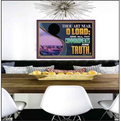 ALL THY COMMANDMENTS ARE TRUTH  Scripture Art Poster  GWPEACE12051  "14X12"