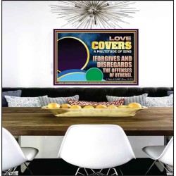 FORGIVES AND DISREGARDS THE OFFENSES OF OTHERS  Religious Wall Art Poster  GWPEACE12067  "14X12"