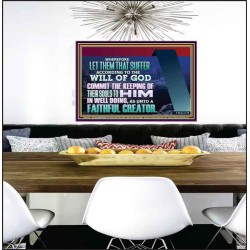 KEEP THY SOULS UNTO GOD IN WELL DOING  Bible Verses to Encourage Poster  GWPEACE12077  "14X12"