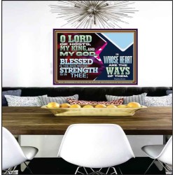 BLESSED IS THE MAN WHOSE STRENGTH IS IN THEE  Poster Christian Wall Art  GWPEACE12102  "14X12"