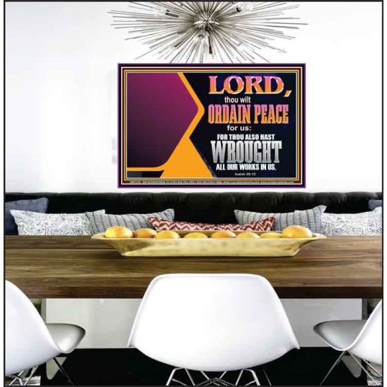 THE LORD WILL ORDAIN PEACE FOR US  Large Wall Accents & Wall Poster  GWPEACE12113  