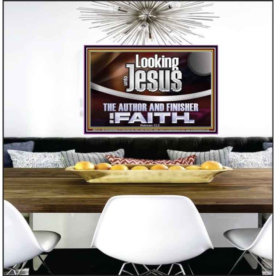 LOOKING UNTO JESUS THE AUTHOR AND FINISHER OF OUR FAITH  Modern Wall Art  GWPEACE12114  