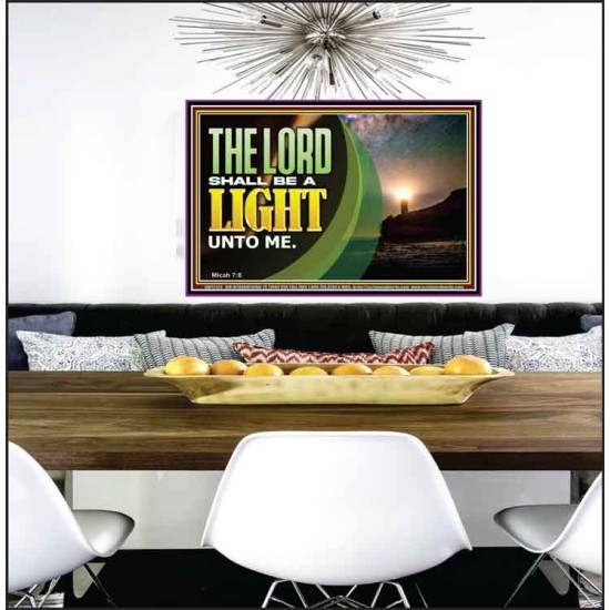 THE LORD SHALL BE A LIGHT UNTO ME  Custom Wall Art  GWPEACE12123  