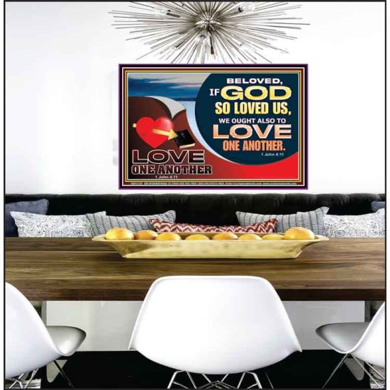 LOVE ONE ANOTHER  Custom Contemporary Christian Wall Art  GWPEACE12129  