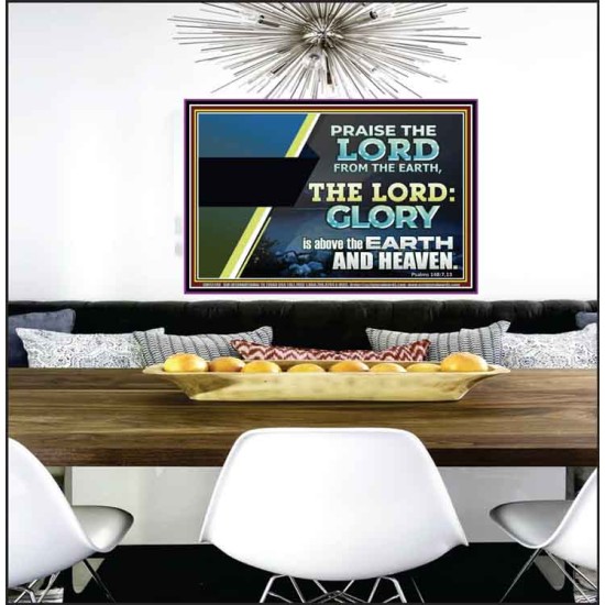 PRAISE THE LORD FROM THE EARTH  Unique Bible Verse Poster  GWPEACE12149  