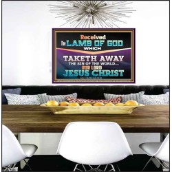 RECEIVED THE LAMB OF GOD OUR LORD JESUS CHRIST  Art & Décor Poster  GWPEACE12153  "14X12"