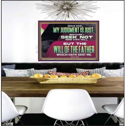 JESUS SAID MY JUDGMENT IS JUST  Ultimate Power Poster  GWPEACE12323  "14X12"