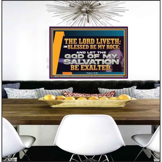 THE LORD LIVETH BLESSED BE MY ROCK  Righteous Living Christian Poster  GWPEACE12372  