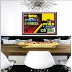 THE POWER AND COMING OF OUR LORD JESUS CHRIST  Righteous Living Christian Poster  GWPEACE12430  "14X12"