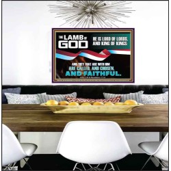 THE LAMB OF GOD LORD OF LORD AND KING OF KINGS  Scriptural Verse Poster   GWPEACE12705  "14X12"