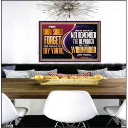 THOU SHALT FORGET THE SHAME OF THY YOUTH  Encouraging Bible Verse Poster  GWPEACE12712  "14X12"
