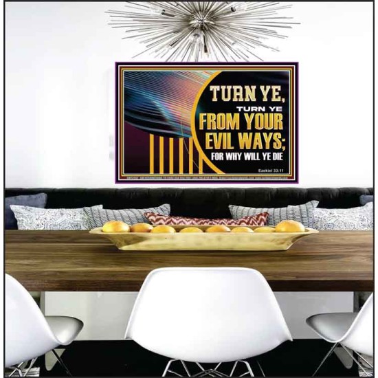 TURN FROM YOUR EVIL WAYS  Religious Wall Art   GWPEACE12952  