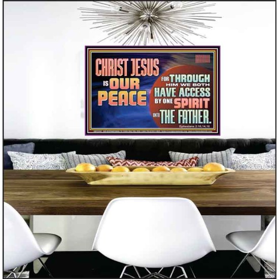 CHRIST JESUS IS OUR PEACE  Christian Paintings Poster  GWPEACE12967  