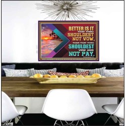 BETTER IS IT THAT THOU SHOULDEST NOT VOW  Biblical Art Poster  GWPEACE12975  "14X12"