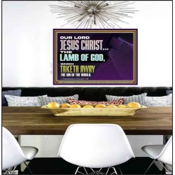 THE LAMB OF GOD WHICH TAKETH AWAY THE SIN OF THE WORLD  Children Room Wall Poster  GWPEACE12991  "14X12"