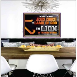 THE LION OF THE TRIBE OF JUDA CHRIST JESUS  Ultimate Inspirational Wall Art Poster  GWPEACE12993  "14X12"