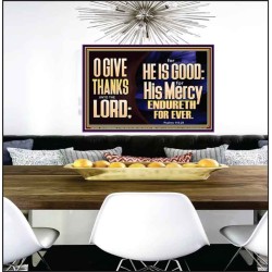 THE LORD IS GOOD HIS MERCY ENDURETH FOR EVER  Unique Power Bible Poster  GWPEACE13040  "14X12"