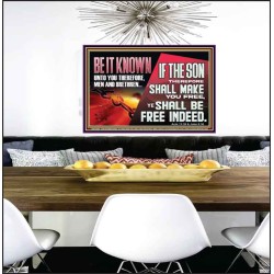 IF THE SON THEREFORE SHALL MAKE YOU FREE  Ultimate Inspirational Wall Art Poster  GWPEACE13066  "14X12"