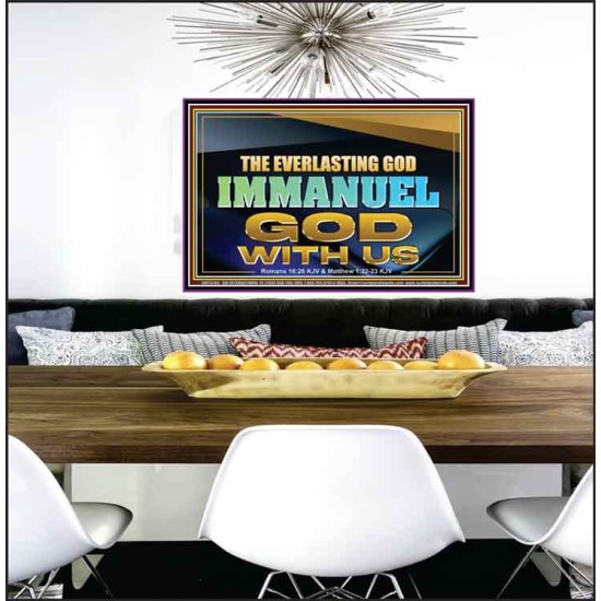 EVERLASTING GOD IMMANUEL..GOD WITH US  Contemporary Christian Wall Art Poster  GWPEACE13105  