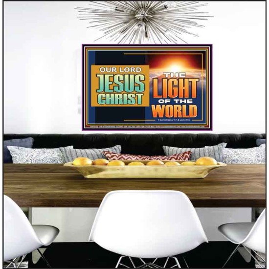 OUR LORD JESUS CHRIST THE LIGHT OF THE WORLD  Bible Verse Wall Art Poster  GWPEACE13122  