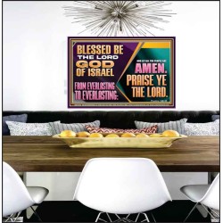 LET ALL THE PEOPLE SAY PRAISE THE LORD HALLELUJAH  Art & Wall Décor Poster  GWPEACE13128  "14X12"