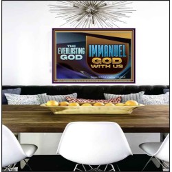 THE EVERLASTING GOD IMMANUEL..GOD WITH US  Contemporary Christian Wall Art Poster  GWPEACE13134  "14X12"