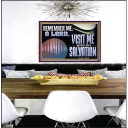 VISIT ME O LORD WITH THY SALVATION  Glass Poster Scripture Art  GWPEACE13136  "14X12"