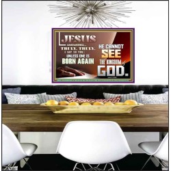 YOU MUST BE BORN AGAIN TO ENTER HEAVEN  Sanctuary Wall Poster  GWPEACE9572  "14X12"