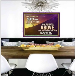 SET YOUR AFFECTION ON THINGS ABOVE  Ultimate Inspirational Wall Art Poster  GWPEACE9573  "14X12"