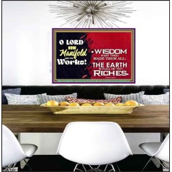 MANY ARE THY WONDERFUL WORKS O LORD  Children Room Poster  GWPEACE9580  "14X12"