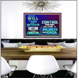 THE WILL OF GOD SANCTIFICATION HOLINESS AND RIGHTEOUSNESS  Church Poster  GWPEACE9588  "14X12"
